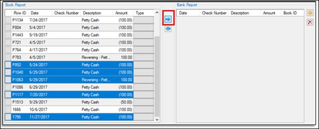moving book to bank screen